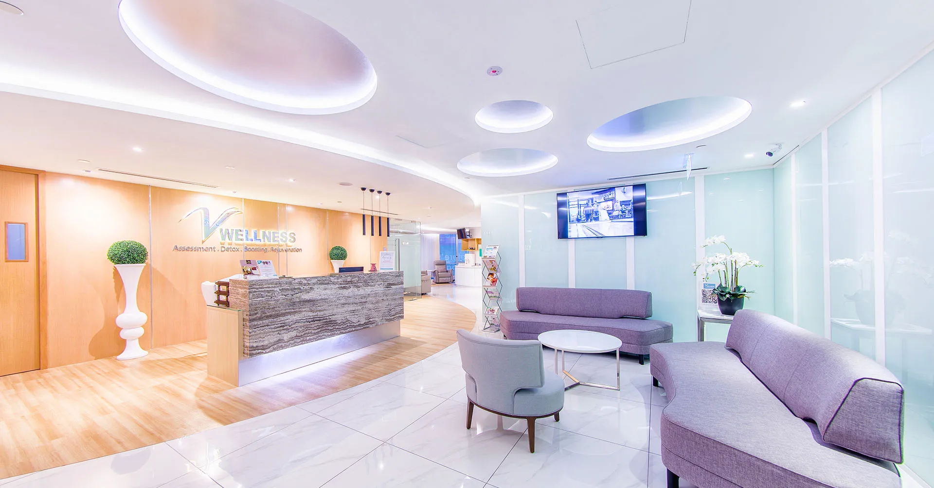The interior of V-Wellness Centre.